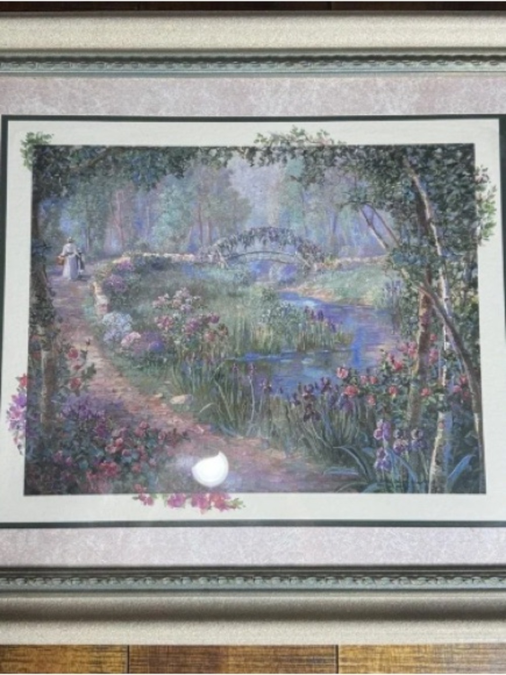 Vtg Bettie Herbert Felder Home Interiors Mom & Daughter CottageCore Framed 30x26